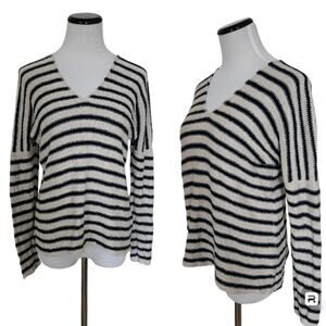 Vince Nautical Stripe Linen Sweater - XS